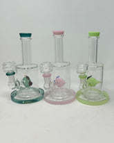 8 Inch Fish Perc Flat Base Straight Water Pipe